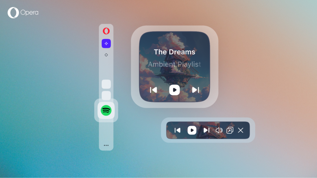 The integrated Music Player is conveniently located in the sidebar